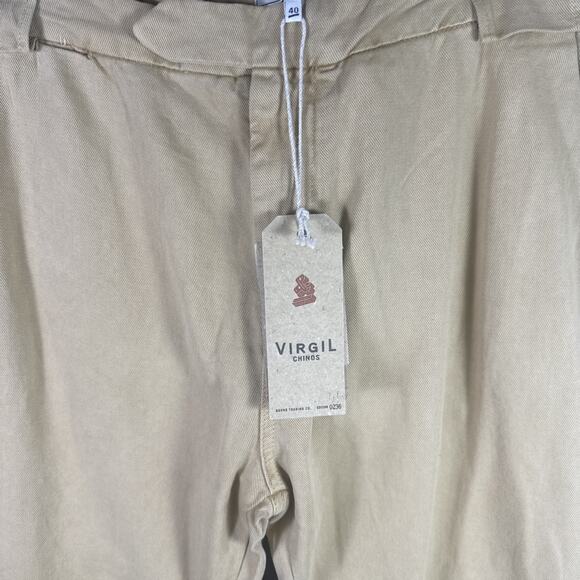 & Sons Trading Co Virgil Chino Men 40x33 Khaki Pants Trouser Workwear New NWT - Picture 9 of 14